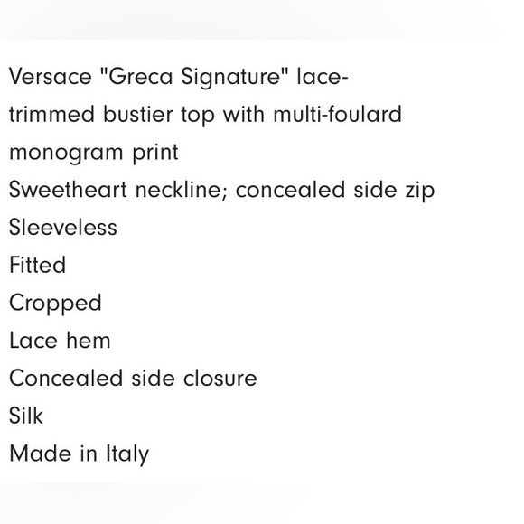 Versace "Greca Signature" bustier top NWT - Picture 10 of 10